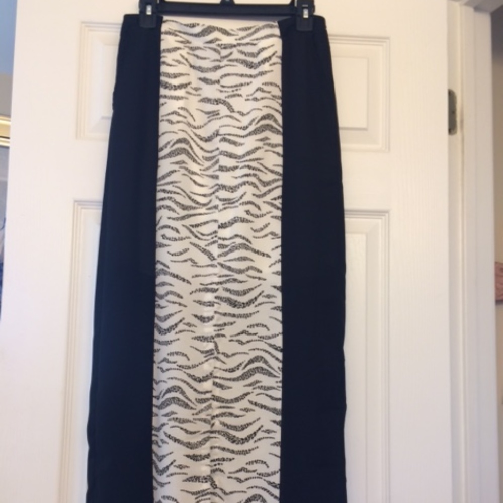KENSIE EGGSHELL COMBO MAXI SKIRT